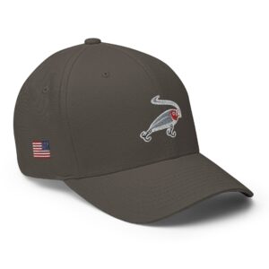Lure Cigars Iconic Smoking Lure Flex-Fit Cap closed back structured cap dark grey right front 659c43b339f45