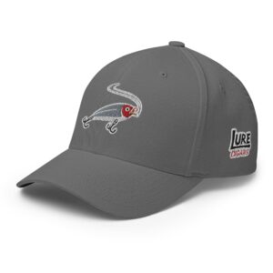Lure Cigars Iconic Smoking Lure Flex-Fit Cap closed back structured cap grey left front 659c3fae0473b