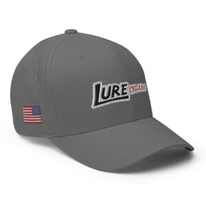 Lure Cigars Flex-Fit Cap closed back structured cap grey right front 659c0defbfe39