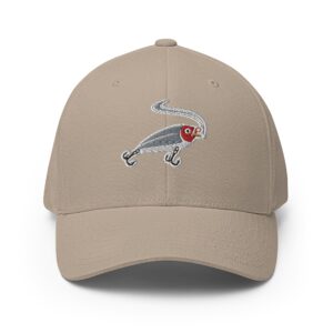 Lure Cigars Iconic Smoking Lure Flex-Fit Cap closed back structured cap khaki front 659c3fae049fe