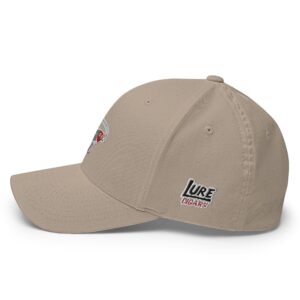 Lure Cigars Iconic Smoking Lure Flex-Fit Cap closed back structured cap khaki left 659c3f0878ac0
