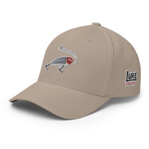Lure Cigars Iconic Smoking Lure Flex-Fit Cap closed back structured cap khaki left front 659c3f087963f
