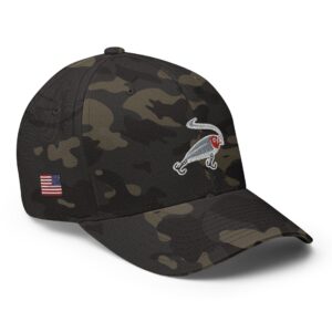 Lure Cigars Iconic Smoking Lure Flex-Fit Cap closed back structured cap multicam black right front 659c3caa718d0