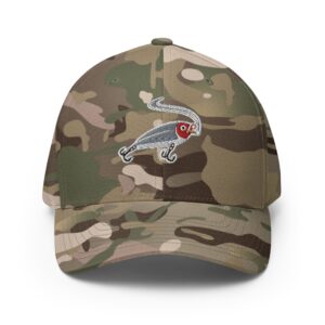 Lure Cigars Iconic Smoking Lure Flex-Fit Cap closed back structured cap multicam green front 659c43b33a474