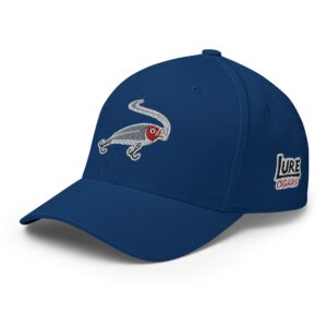 Lure Cigars Iconic Smoking Lure Flex-Fit Cap closed back structured cap royal blue left front 659c3fae0121d