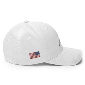 Lure Cigars Iconic Smoking Lure Flex-Fit Cap closed back structured cap white right 659c3caa76894