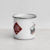 Smoke Lure Cigars Enamel Mug With Chrome Trim SMOKE LURE CIGARS White Ceramic Mug