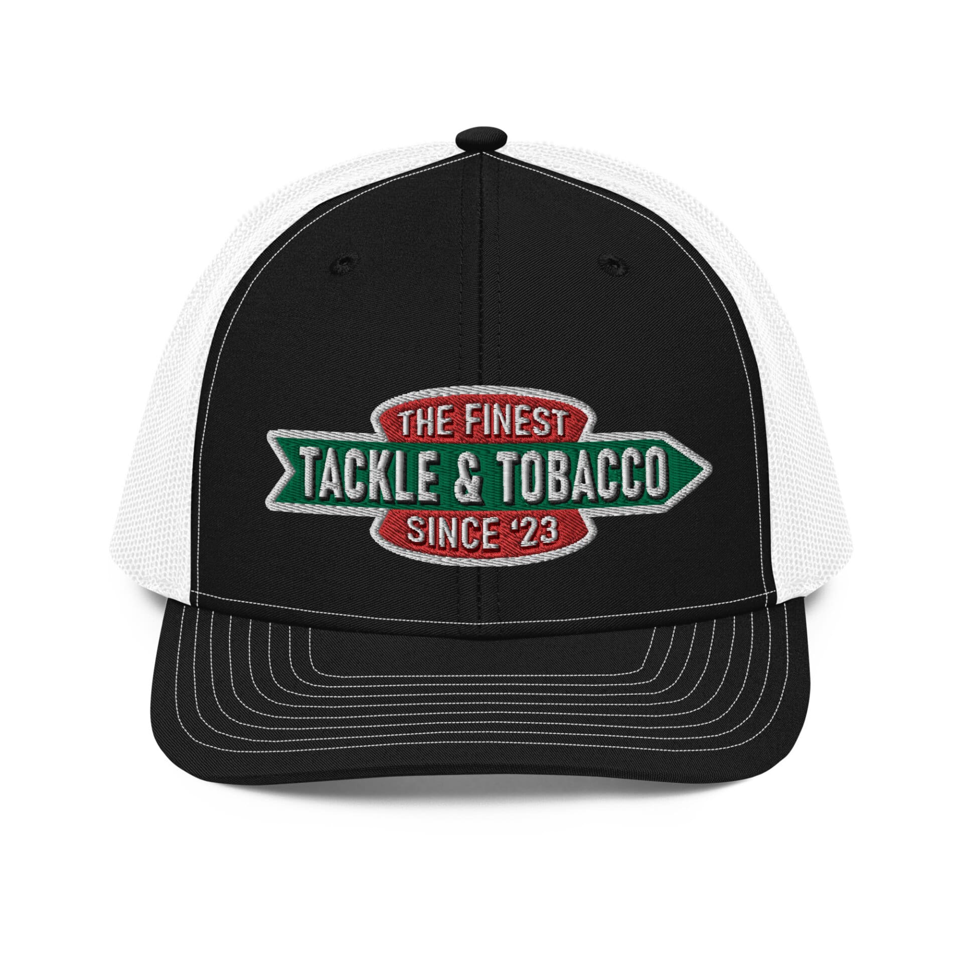 Lure Cigars Tackle &Amp; Tobacco Snapback Hat snapback-trucker-cap-black-white-front-65a1f539cc5be.jpg