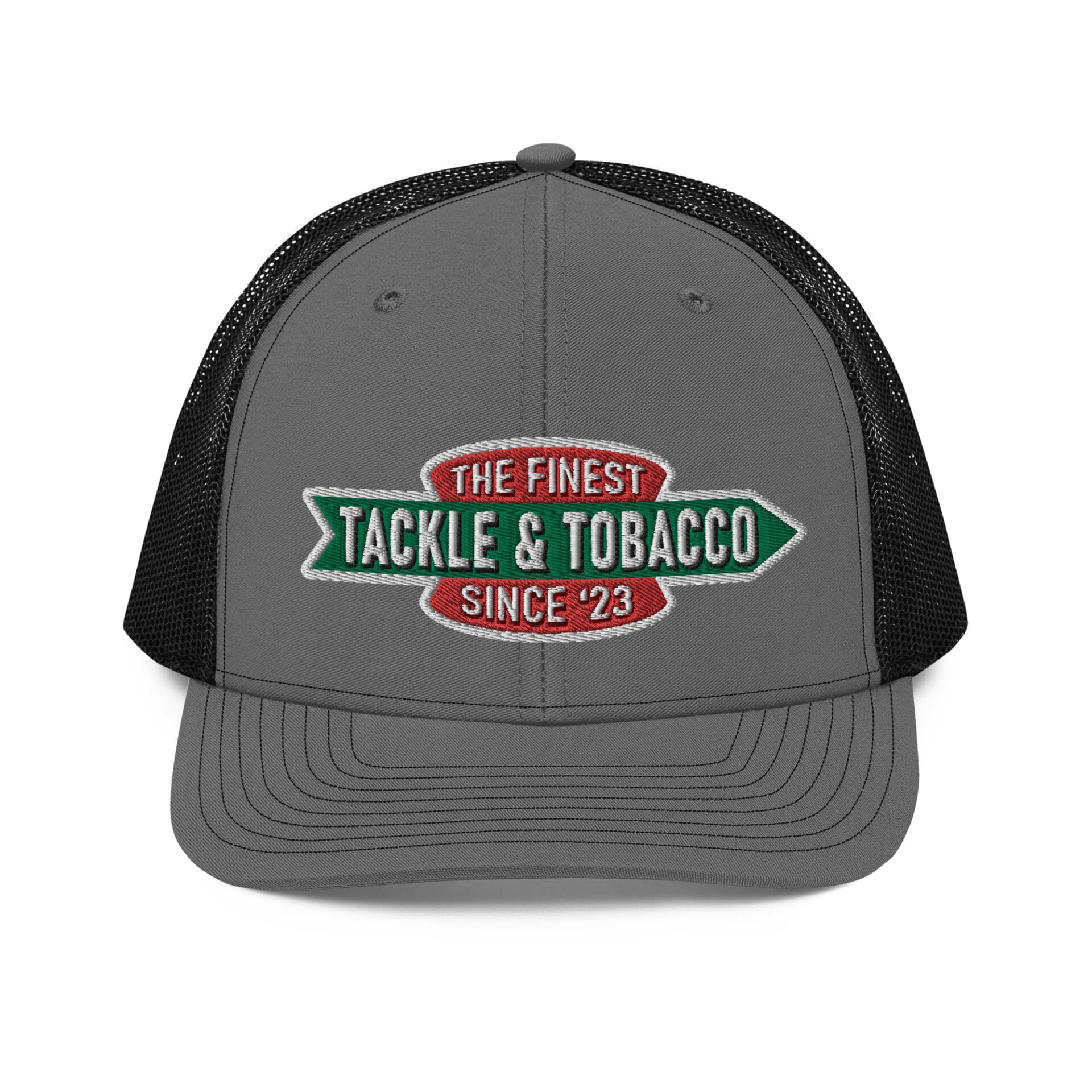 Lure Cigars Tackle &Amp; Tobacco Snapback Hat snapback-trucker-cap-charcoal-black-front-65a1f539cc735.jpg