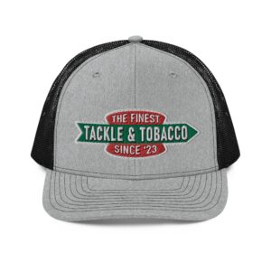 Lure Cigars Tackle &Amp; Tobacco Snapback Hat snapback-trucker-cap-heather-grey-black-front-65a1f539ccc49.jpg