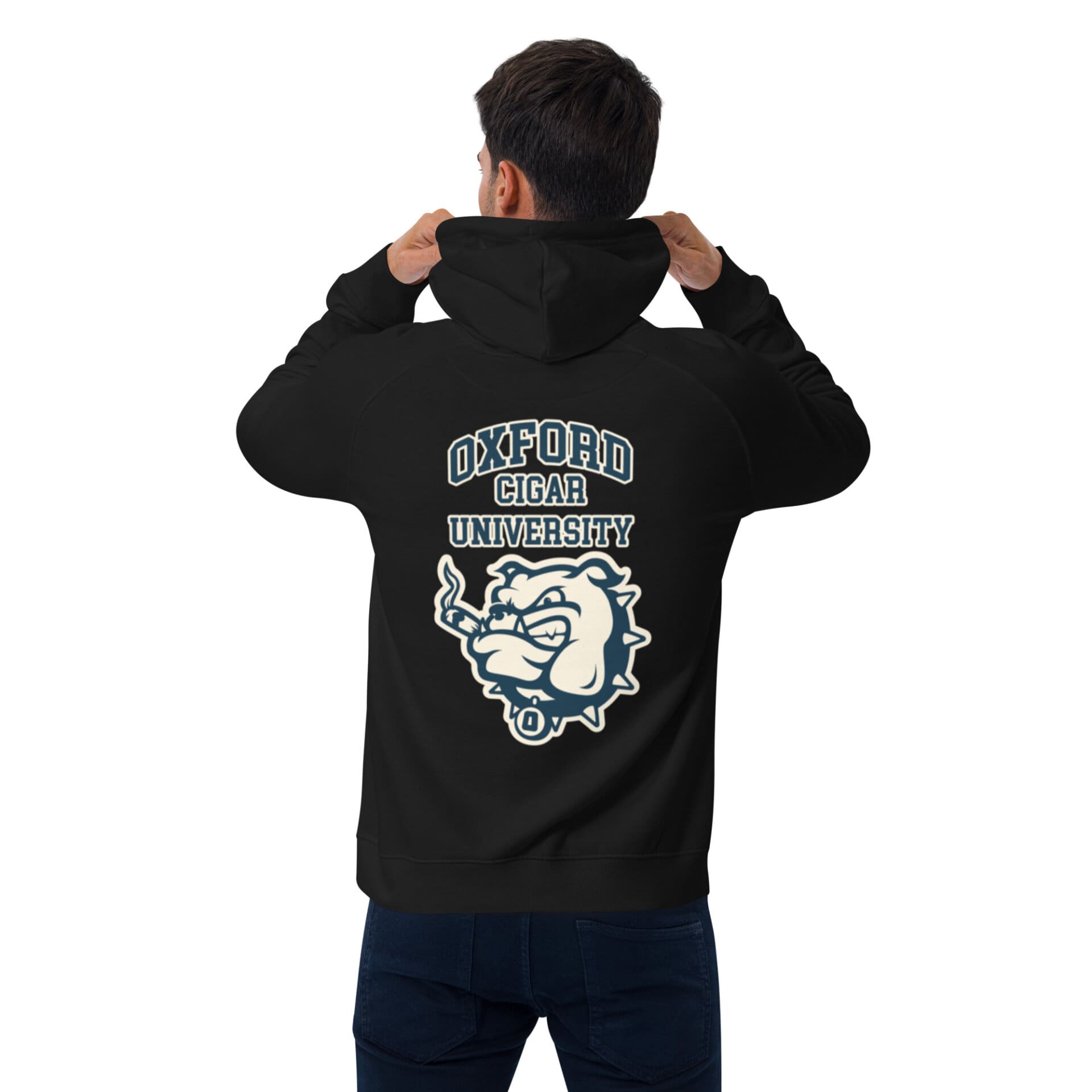 Oxford Cigar University Hoodie unisex-eco-raglan-hoodie-black-back-659f0aed88525.jpg
