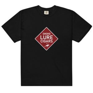 Smoke Lure Cigars T-Shirt unisex garment dyed heavyweight t shirt black front 659b6b90e477e