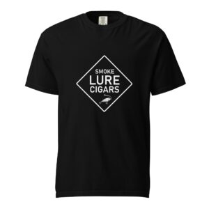 Smoke Lure Cigars Redux T-Shirt unisex garment dyed heavyweight t shirt black front 659b6c49f2d14