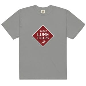 Smoke Lure Cigars T-Shirt unisex garment dyed heavyweight t shirt grey front 659b6b90e578a