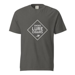 Smoke Lure Cigars Redux T-Shirt unisex garment dyed heavyweight t shirt pepper front 659b6c49f34e9