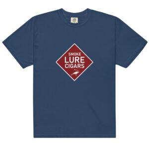 Smoke Lure Cigars T-Shirt unisex garment dyed heavyweight t shirt true navy front 659b6b90e4a41
