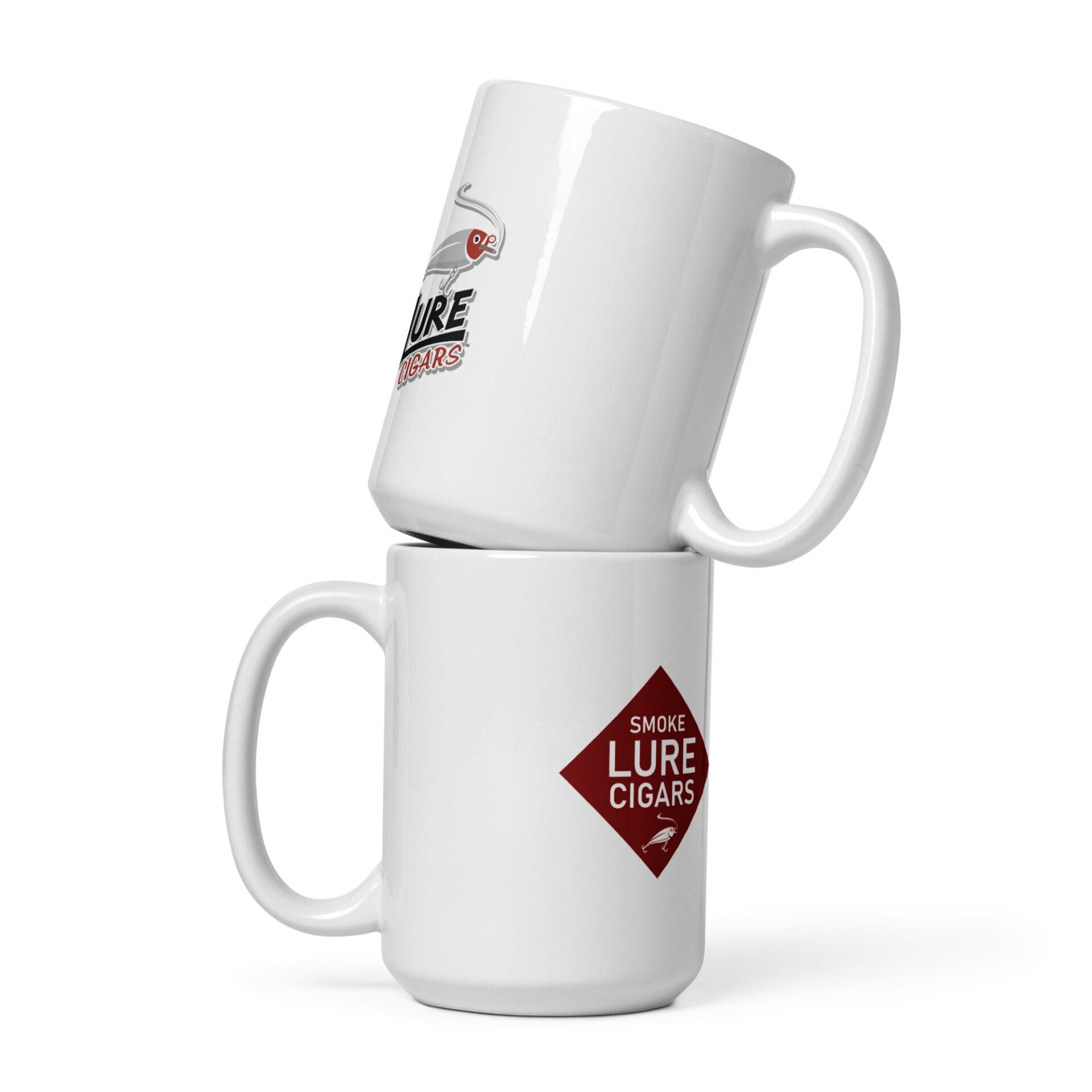 Smoke Lure Cigars White Ceramic Mug SMOKE LURE CIGARS White Ceramic Mug - Image 2