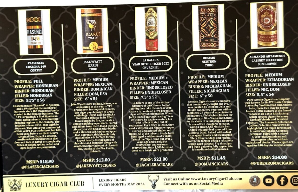 Luxury Cigar Club ~ Palladium Subscription May 2024 Reveal | Cigar Reviews By The Katman z1 12 ZJk7c1