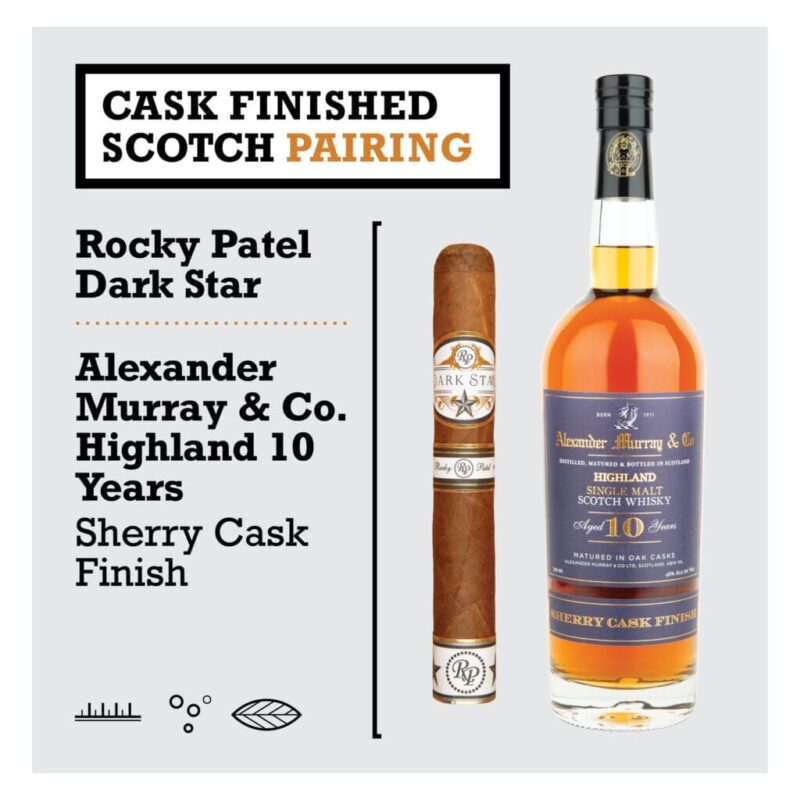 Alexander Murray &Amp; Co. Highland 10 Years – Sherry Cask Finish / Rocky Patel Dark Star Cask Finished Scotch Pairing4 1X1 1024x1024 9jiLT9