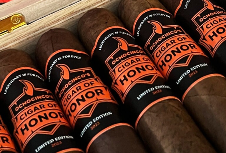 Eighty5 Cigars Launches Ochocinco’s Cigar Of Honor Eighty5 Cigars Ochocinco Ring of Honor feature 768x520