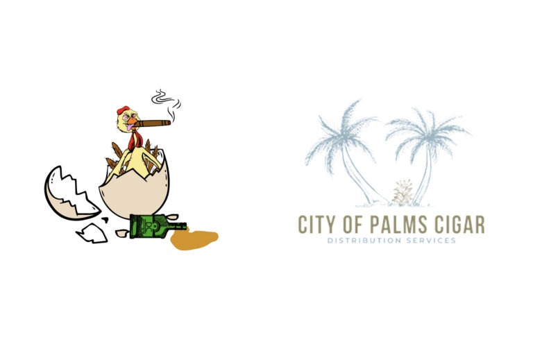 Drunk Chicken Cigars Partnering With City Of Palms Distribution Services Drunk Chicken City of Palms logos feature 768x512