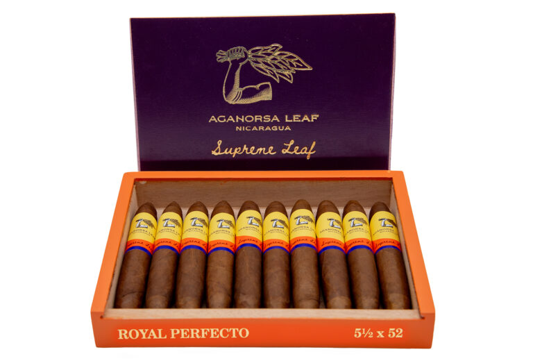 Supreme Leaf Royal Perfecto Heads To Stores Supreme Leaf Royal Perfecto open box feature 768x520 f5p62g