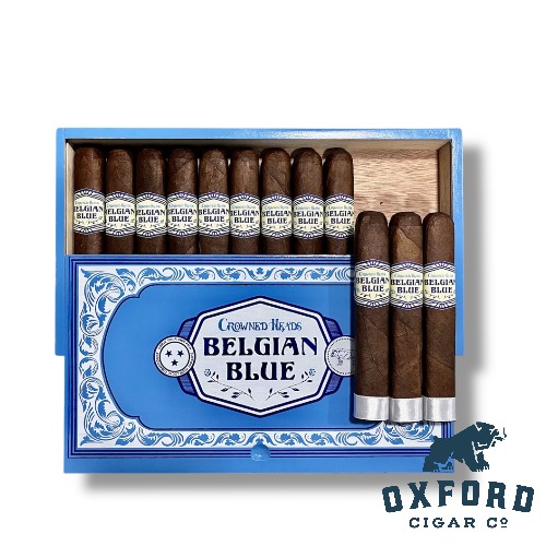 Crowned Heads Belgian Blue Limited Edition 2025 Cigars in a blue wooden box