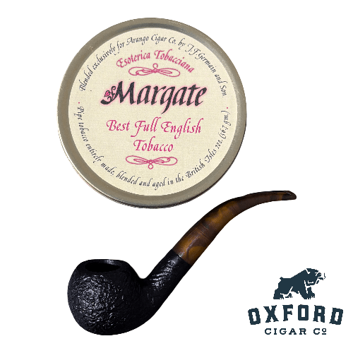 La Rocca Italian Pipe With Lucite Stem + Esoterica Margate Tin 3.0 La Rocca Italian Pipe with Lucite Stem + Esoterica Margate Tin 3.0