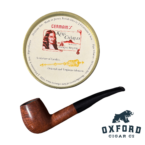 La Rocca Italian Pipe With Lucite Stem + Germain’s King Charles La Rocca Italian Pipe with Lucite Stem + Germain’s King Charles