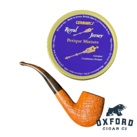 La Rocca Italian Pipe with Lucite Stem + Germain’s Royal Jersey Perique Mixture - Pipe Tobacco