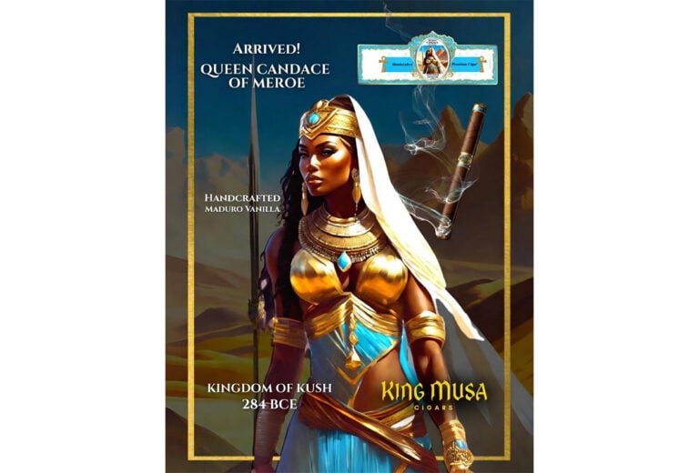 King Musa’s Queen Candace Of Meroe Heads To Stores With New Blend King Musa Queen Candace of Meroe graphic feature 768x520 aHFwGw